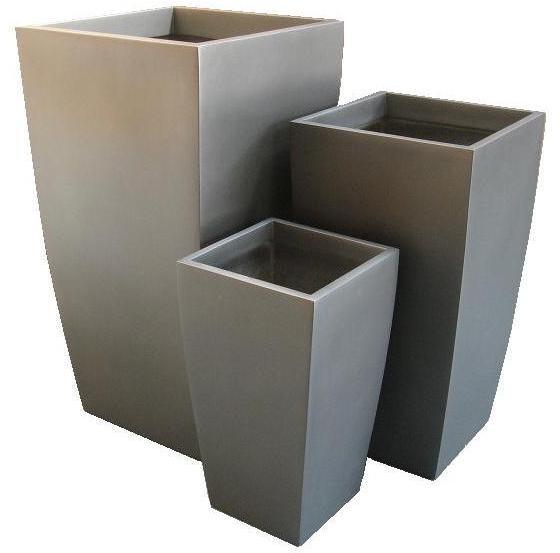 Frp tapered square planters