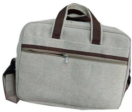 Plain Jute Laptop Bag, Closure Type : Zipper