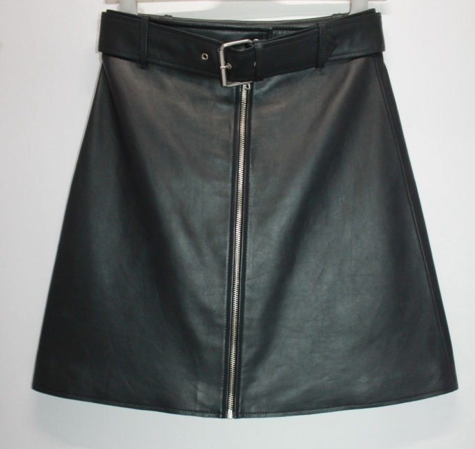 Ladies Black Leather Skirt