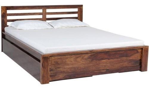 Wooden double bed, Color : Brown