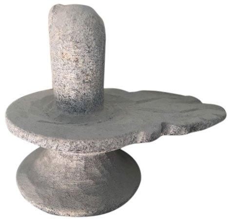 Grey Marble Shivling Statue