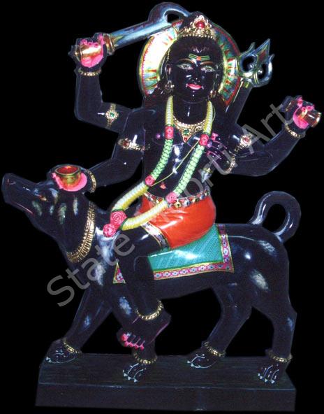 Marble Kali Mata Statue, for Worship, Temple, Pattern : Printed, Carved