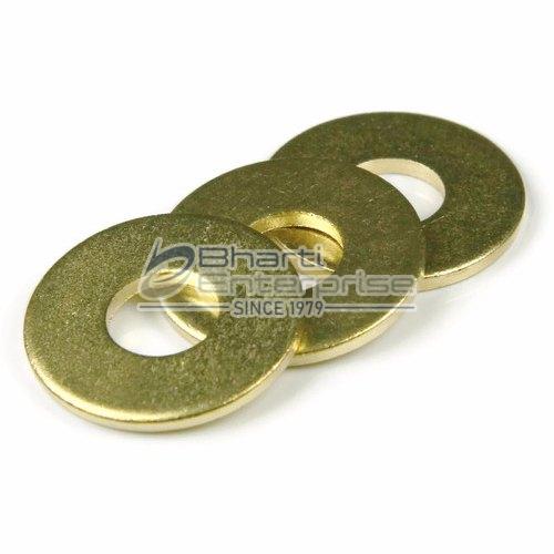 Round Polished Brass Flat Washer, for Fittings, Standard : ANSI, ASME