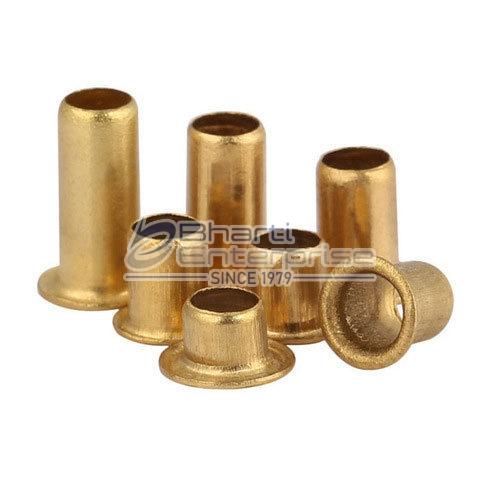 Polished Brass Hollow Rivets, for Fittngs Use, Feature : Fine Finishing, Rust Proof