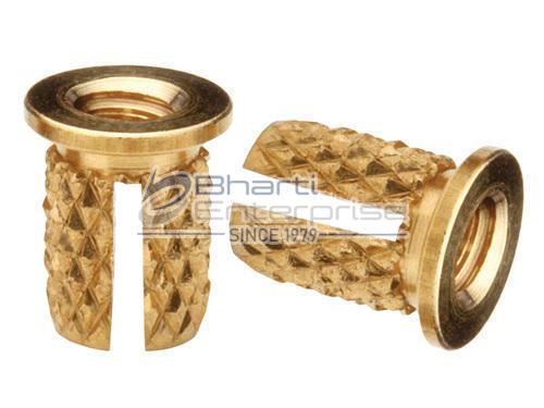 Round Polished Brass Press-in Insert, for Electrical Fittings, Feature : Good Quality