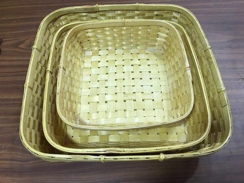 Bamboo Basket, Color : Cream