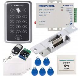 125KHz RFID EM ID Keypad Single Door Access Control Kit With Strike Lock Remote Exit Button