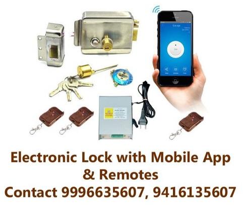 Electronic Lock with Wifi Power Supply (Mobile App) & 3 Remotes