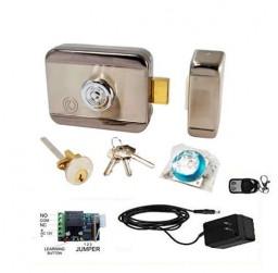 Motorized Door Lock for Wooden Doors with Receiver and one Remote Including Adapter
