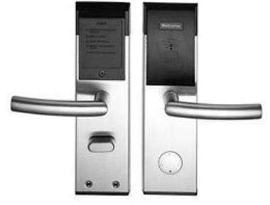 Godrej Stainless Steel rfid card door lock, Color : Black, Grey