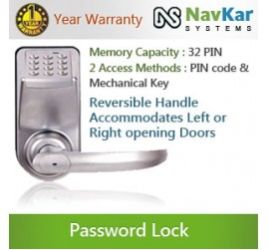 Smart Password Based Door Locking System Access Methods: (PIN + Key) NS-3798