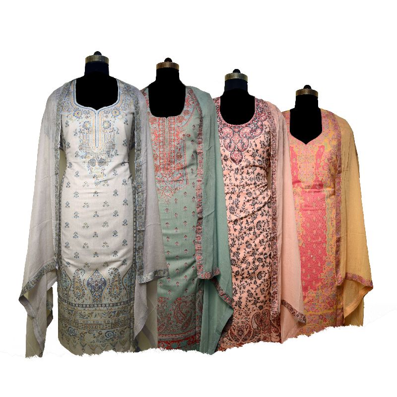 kashmiri kani ladies suits made from cotton at wholesale prices