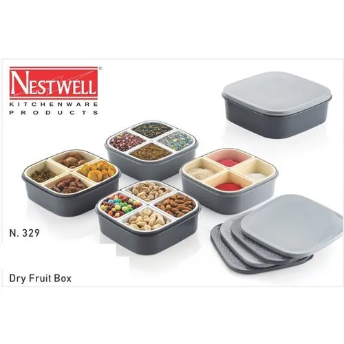Plastic Dry Fruit Box, Shape Square at Rs 120 / Piece in Rajkot