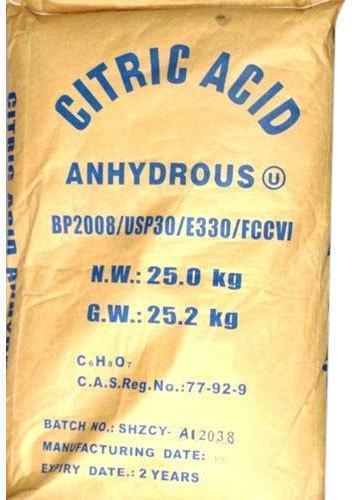 Citric acid, Form : Powder