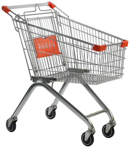 Polished Stainless Steel Basket Shopping Trolley, Capacity : 40-50kg