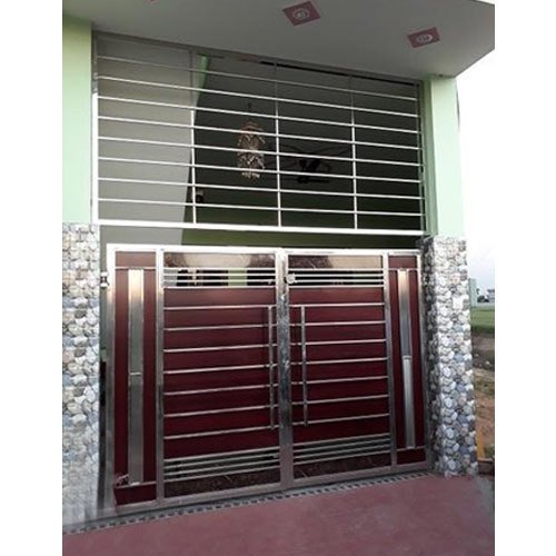 Galvanized Steel Fabricated Metal Gate, Shape : Rectangular