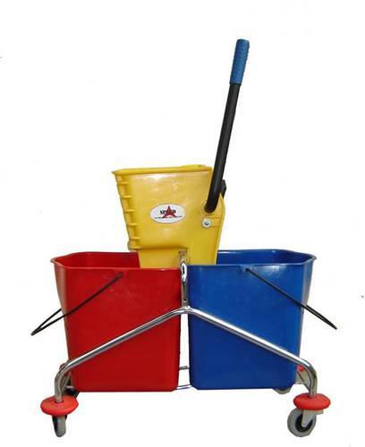 Plastic Mopping Trolley, Color : Red