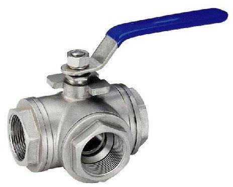 High Pressure Stainless Steel Three Way Ball Valve, Size : Variable
