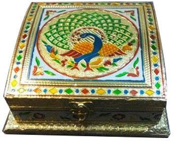 Meenakari Wooden Dry Fruit Box