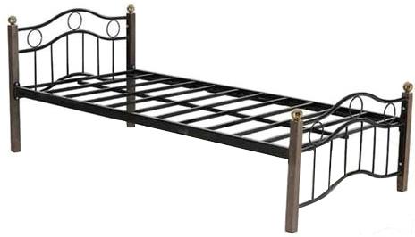 Iron Single Bed, Size : 4 x 6.5 Feet