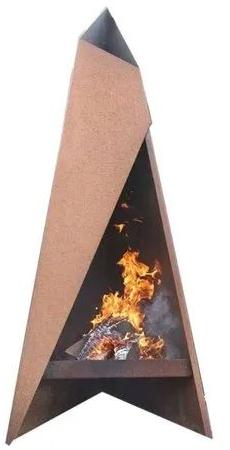 Cone 5 Feet Knock Down Fire Pit, for Outdoor, Fuel Type : Wood