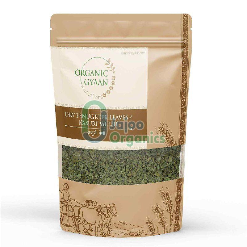 Organic Gyaan dried fenugreek leaves, Color : Green