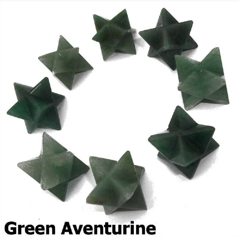 Polished Green Aventurine Merkaba Star, Packaging Type : Plastic Packet