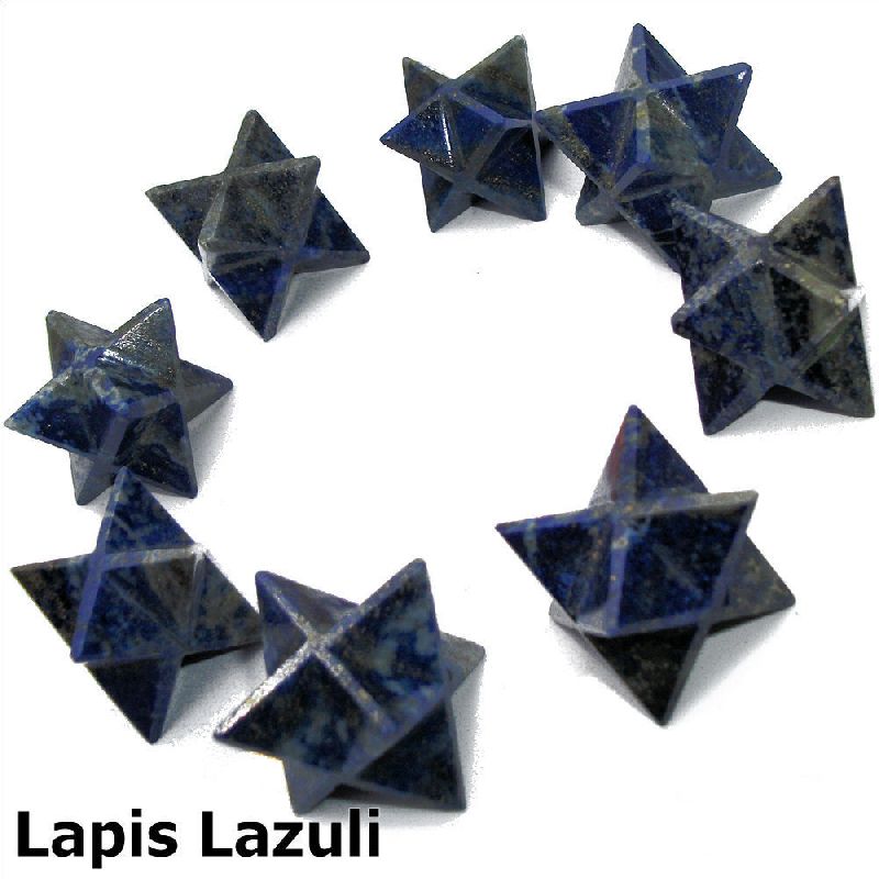 Polished Lapis Lazuli Merkaba Star, Packaging Type : Plastic Pouch