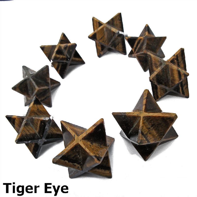 Polished Tiger Eye Merkaba Star, for Gift, Packaging Type : Plastic Packet