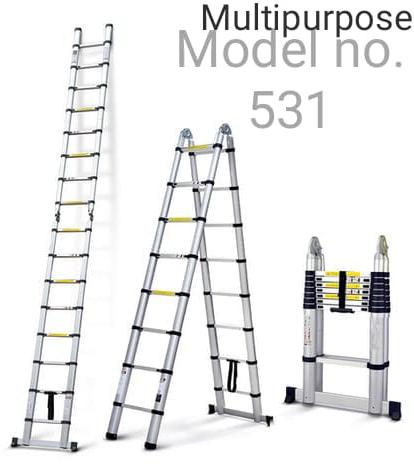 Polished Metal Multipurpose Ladder, for Construction, Home, Industrial, Feature : Fine Finishing
