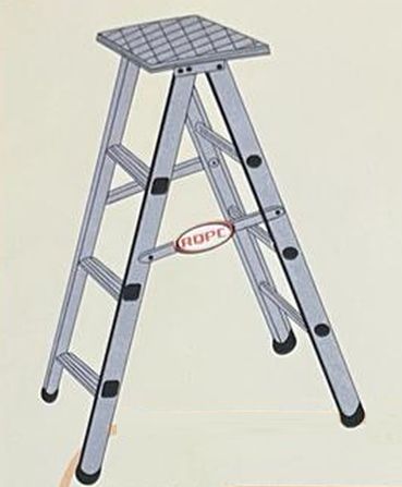 Polished Metal Self Supporting Ladder, for Industrial, Feature : Hard Structure, Rust Proof