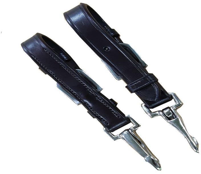Leather CH-004 Horse Cheek Strap, Color : Black