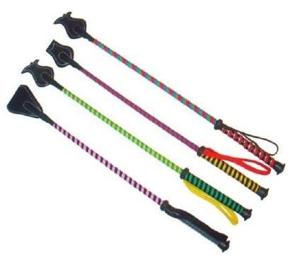 Polished Plastic Horse Synthetic Whip, Color : Multi Color