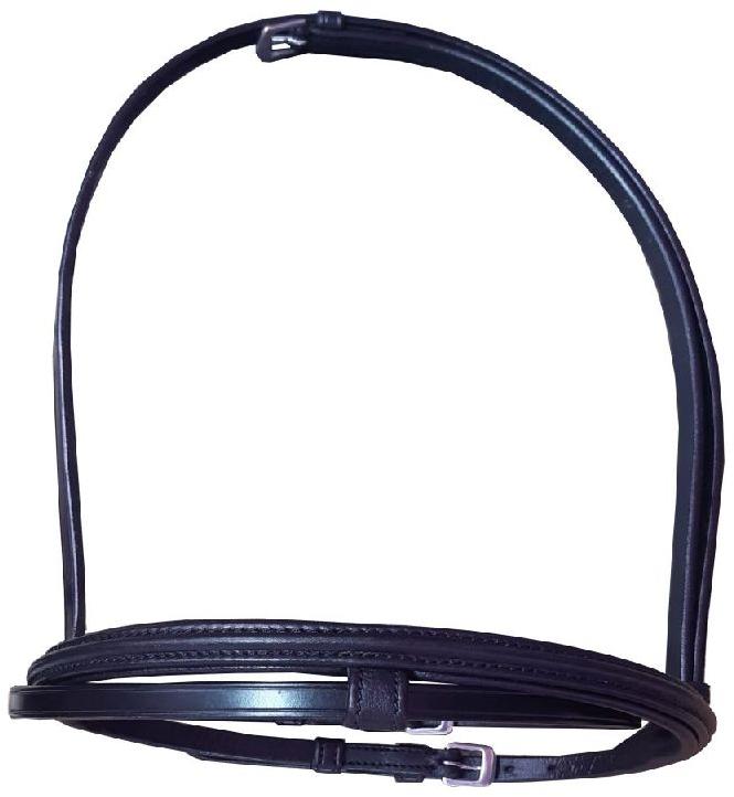 Plain Leather NB-011 Horse Noseband, Color : Black