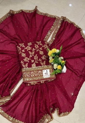 Arihant fashion Chanderi banarasi silk suit, Occasion : Wedding Wear