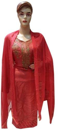 Silk Designer Thread Work Salwar Suit, Occasion : Party Wear