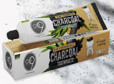 OXI9 Charcoal Toothpaste, for Teeth Cleaning, Packaging Size : 100gm