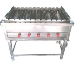 Rectangular Polished Cast Iron Barbeque Machine, Color : Grey