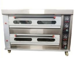 Stainless Steel Double Deck Gas Oven, for Kitchen, Color : Black, Grey