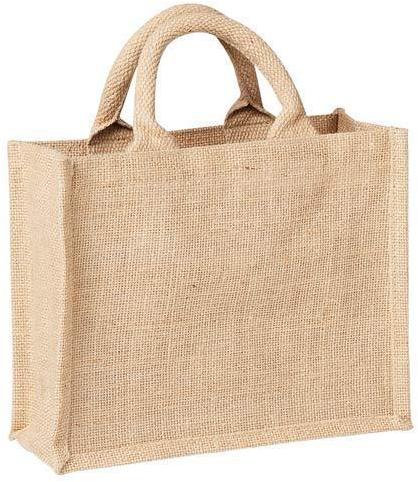 Rectangular Laminated Jute Bag, for Good Quality, Attractive Pattern, Handle Type : Loop Handle