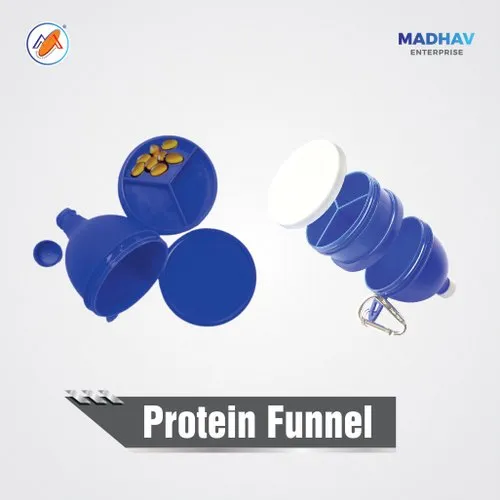 Plastic Protein Powder Funnel, Shape Round, Color Blue at Rs 100