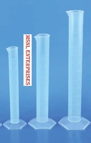 Polypropylene. Plastic Graduated Cylinder, Color : Transparent