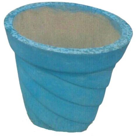 Round Blue RCC Flower Pot, for Plantation, Feature : Anitque, Eco Friendly