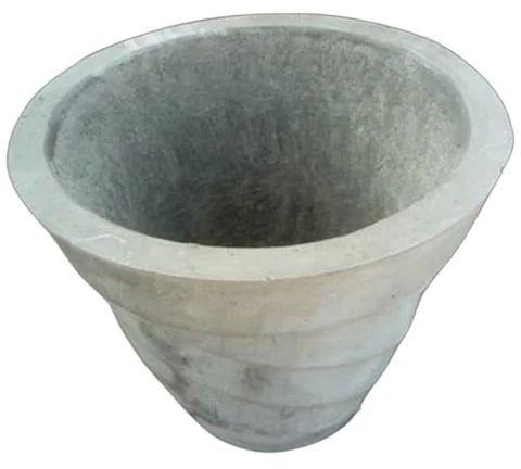 Grey Cement Flower Pot