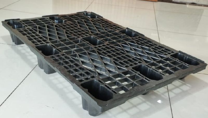 Rectangular 1200 x 800 EURO PALLET PLASTIC, Color : BLACK