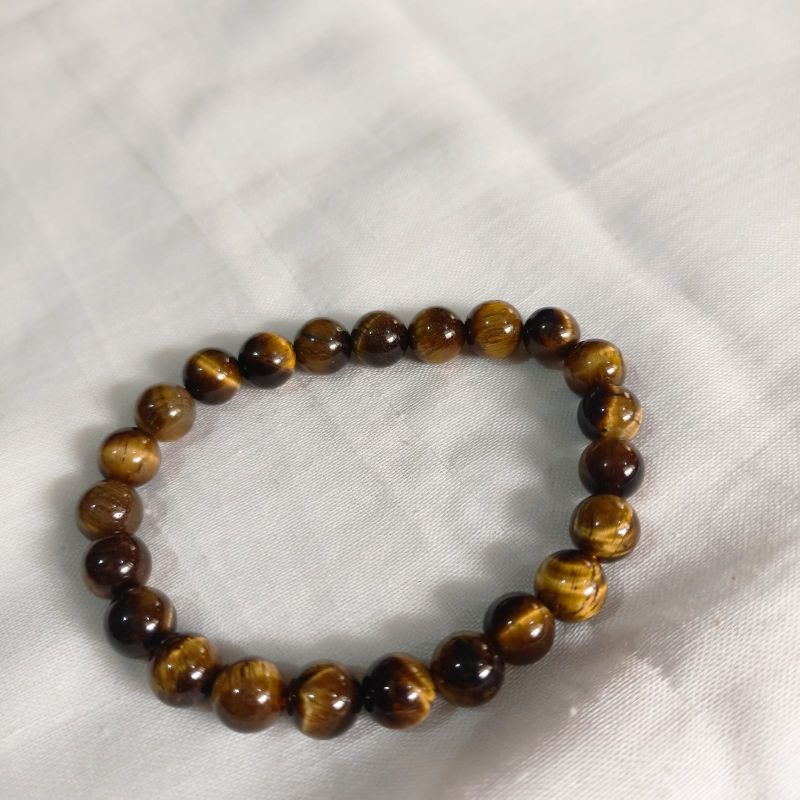 Tiger Eye Bracelet, Color : Yello Black