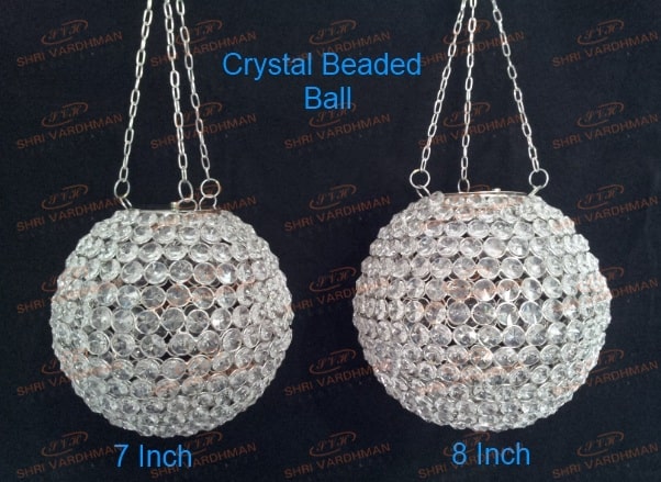 Polished Glass Crystal Beads Ball, for Decoration, Feature : Fine Finishing