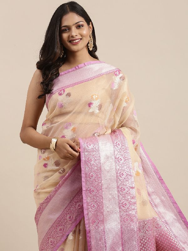 ORGNZA77 Banarasi Organza Sarees