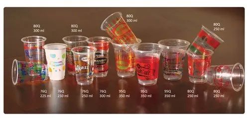 Round Plain Plastic Custom Printed Juice Glass, For Drinking Use, Storage Capacity : All Size
