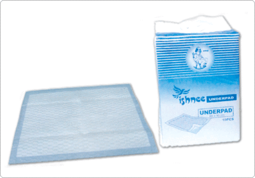 Adult Underpad, Features : Durable, Fine finish, Comfortable, Anti-leakage PE Film, Soft non-woven